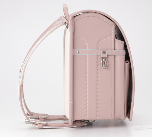 No.1 ベルエース ハイブリッド ランドセル(ピンクベージュ) 横