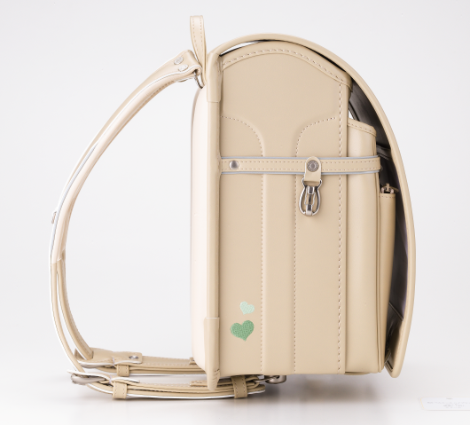 No.5 ベルエース ハイブリッド ハート ランドセル(クリーム) 横