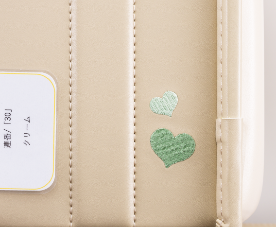 No.5 ベルエース ハイブリッド ハート ランドセル(クリーム) 持ち手