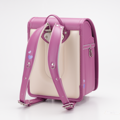 No.5 ベルエース ハイブリッド ハート ランドセル(ライラック) 正面