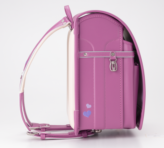 No.5 ベルエース ハイブリッド ハート ランドセル(ライラック) 横