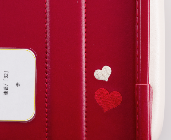 No.5 ベルエース ハイブリッド ハート ランドセル(赤) 持ち手